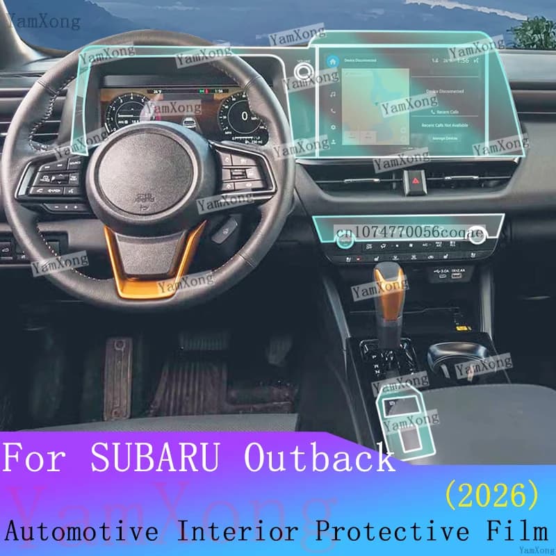 For SUBARU Outback interior Film suit Navigation screen Transparent Anti-scratch Sticker Center Console Panel Protection Film