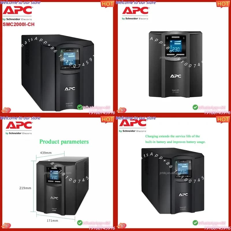 CE Certificate APC UPS SMC2000I-CH 2kVA 1300W Tower UPS APC Smart-UPS USB and Serial Communication Single Uninterrupted Power
