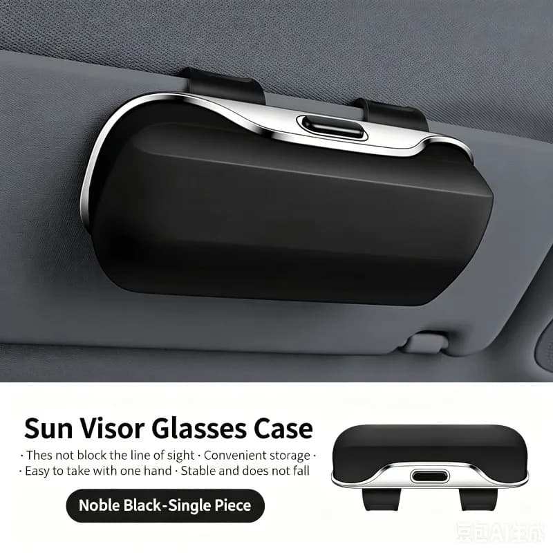 Universal Multifunction Car Glasses Box Portable Car Sunglasses Holder Car Driving Glasses Holder Eyeglass Case Sun Visor Storag