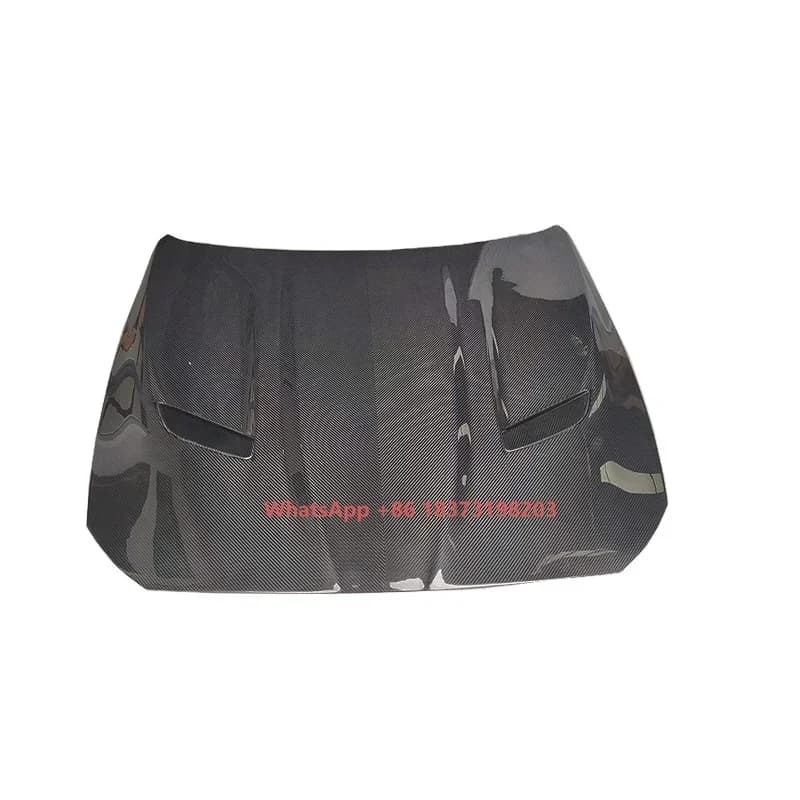 Langyu Auto Parts 2010-2016 Front Bonnet CS Style Dry Carbon Fiber Engine Cover for 5 Series F10 F18 Engine Bonnet Hood