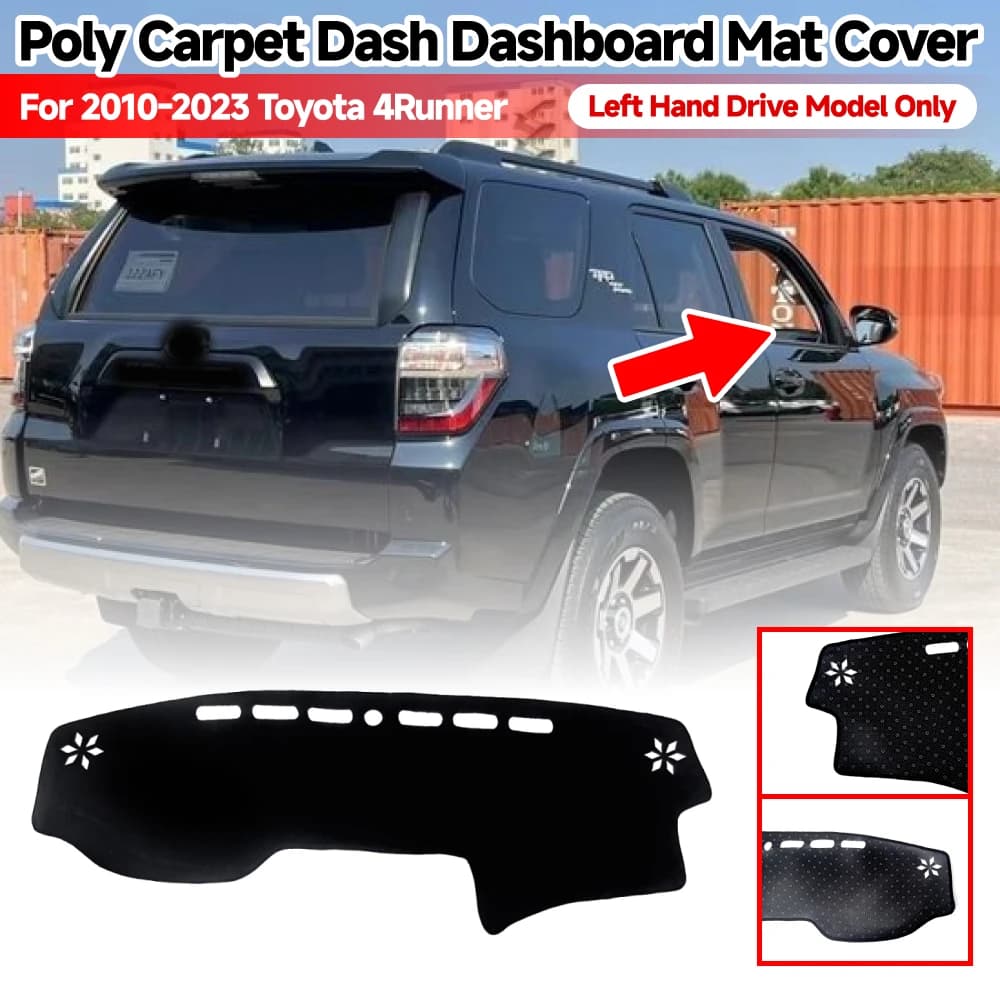 Car Accessories For 2010-2023 Toyota 4Runner Dashboard Cover Avoid Light Pad Carpets Mats For Left Hand Drive Model Only