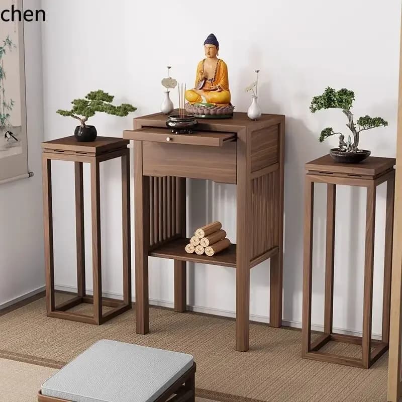 r5.21 walnut solid wood altar table incense table for home buddhist hall buddha  offering table solid wood altar