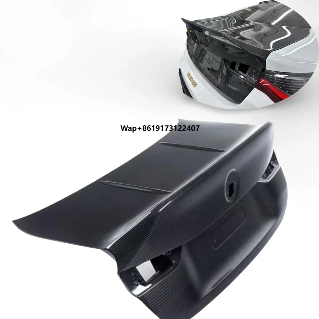 Dry Carbon CSL Style Rear Trunk Lid Carbon Fiber Rear Cover for G82 M4 Easy Replacement Installation