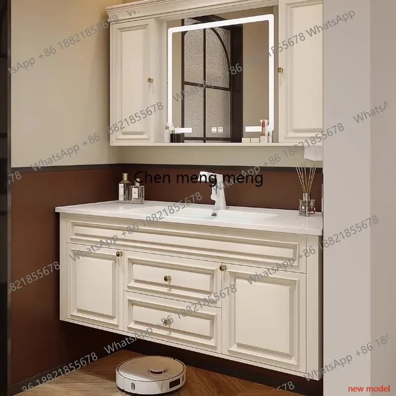 N138merican style, bathroom cabinet combination toilet, washstand, ceramic integrated face wash basin, sink