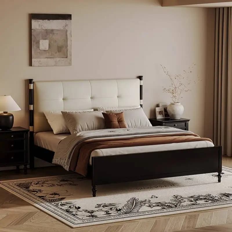 Couples Wardrobe Double Bed Decoration Frame Modern Headboards Double Bed Loft Single LuxuryCamas De Dormitorio Furniture Home