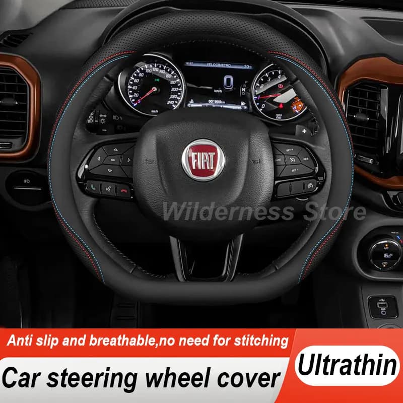 Hot Sales Car Steering Wheel Cover For FIAT Toro 2016-2022 RAM 1000 Leather Non Slip Steering Wheel Cover Fiat Toro Accessories