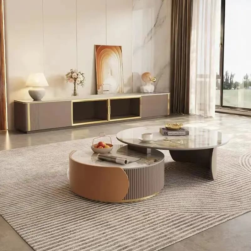 Nordic Creative Coffee Service Tables Modern Aesthetic Unique Coffee Tables Trendy Wohnzimmertisch Living Room Furniture