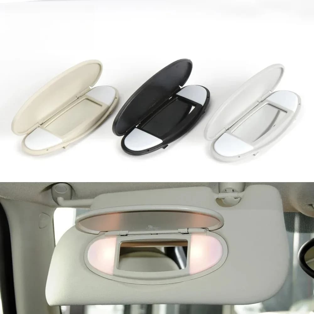 Cubierta de espejo de tocador para MINI Cooper S One D JCW R55 R56 R57 R59 R60, Panel de parasol, accesorios interiores