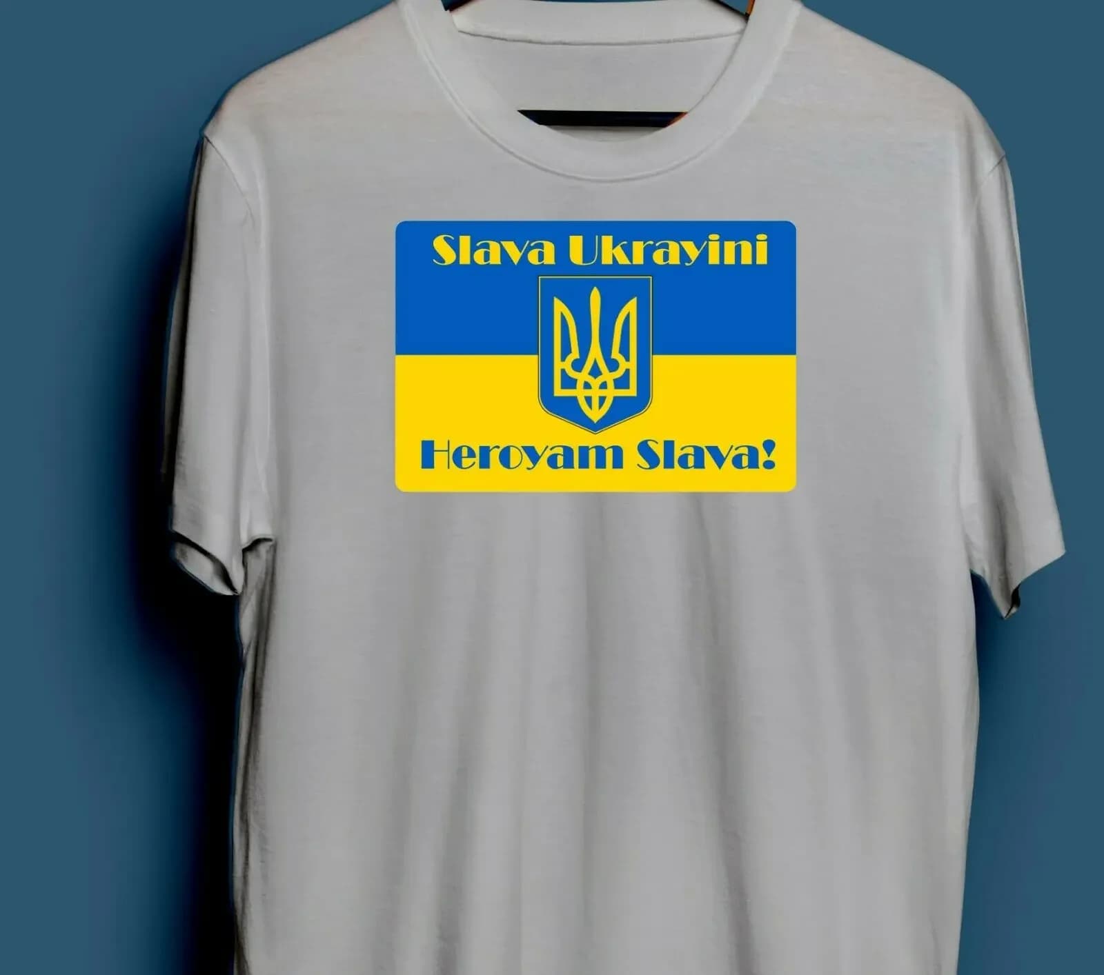 Slava To Ukraine, Glory To The Heros Men T-Shirt Short Sleeve Casual 100% Cotton O-Neck Summer Tees