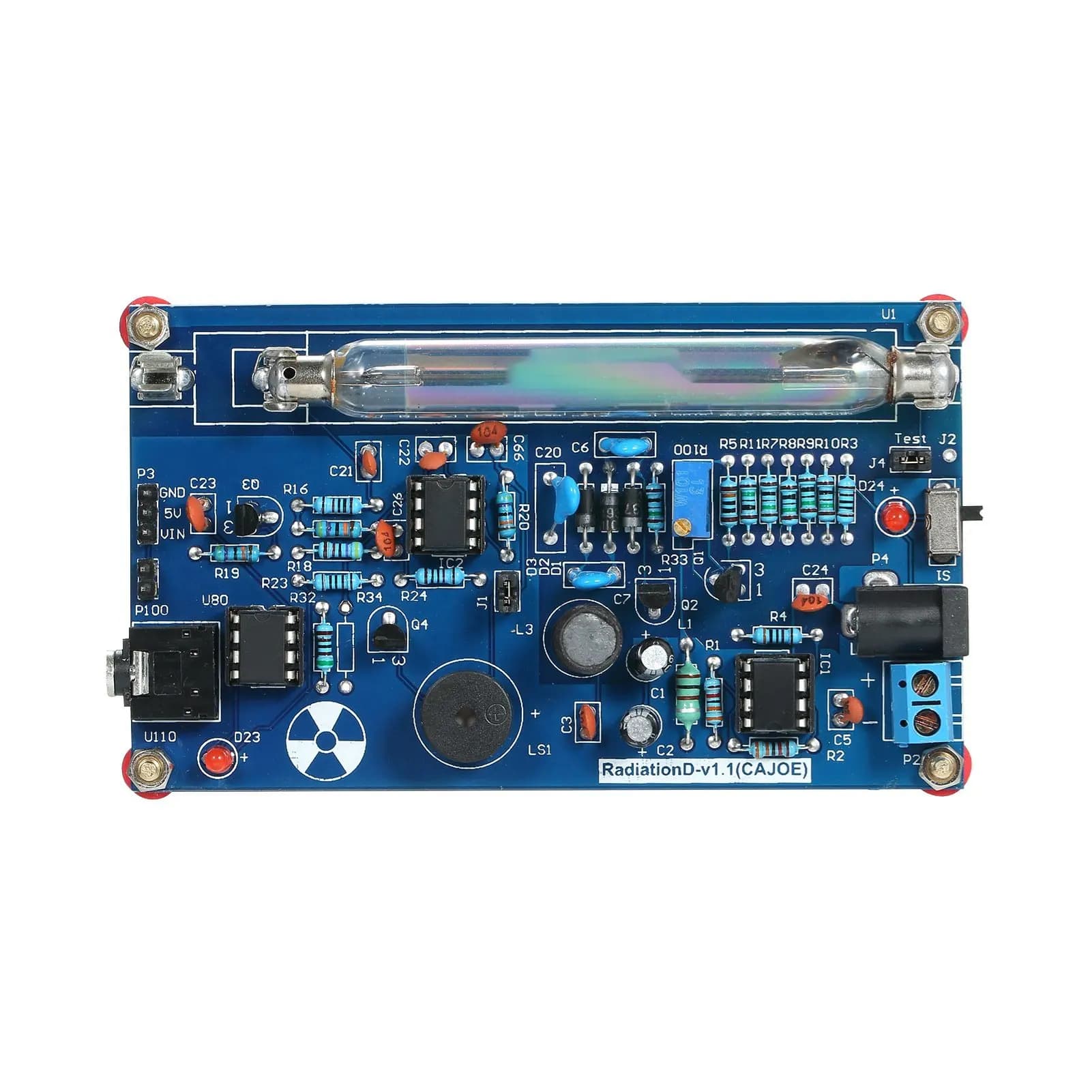 D2 Assembled Radiation Detector System DIY Miller Tube Nuclear Radiation Detector Geiger Counter Kit Module Experimental Modu