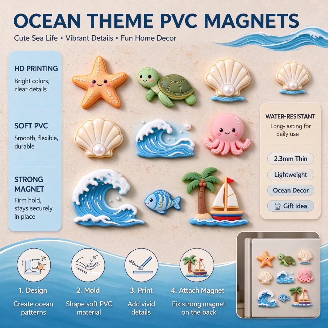 Custom PVC Soft Glue Refrigerator Magnet Personalized Logo Refrigerator Magnet Creative PVC Soft Adhesive Magnetic Paste Magnets