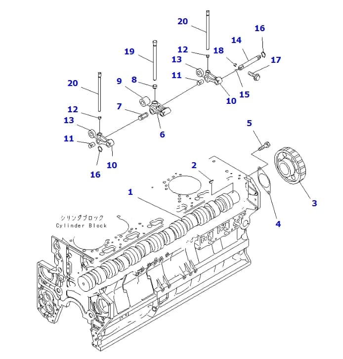 for Hot Sale Machinery Engine Parts 6D170E-3 Camshaft 6240-41-1200