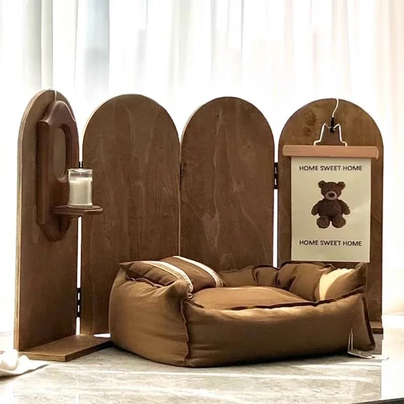 Mushroom pet short screen multi purpose background board store partition folding