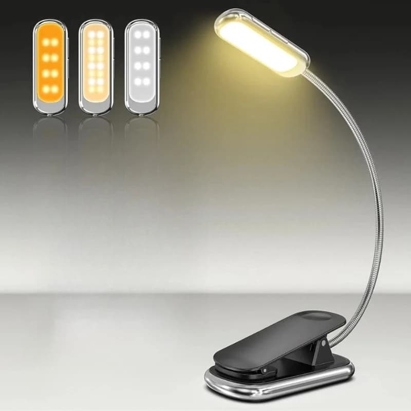 16 Led Mini Book Light Usb Rechargeable Reading Light Eye Caring Mini Clip on Book Lamp Study Read Night Light Lamp