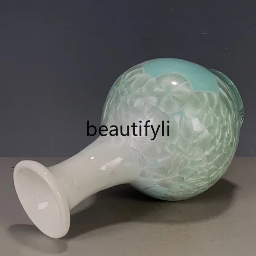 yj57 Porcelain crystal glaze vase vase small ornament