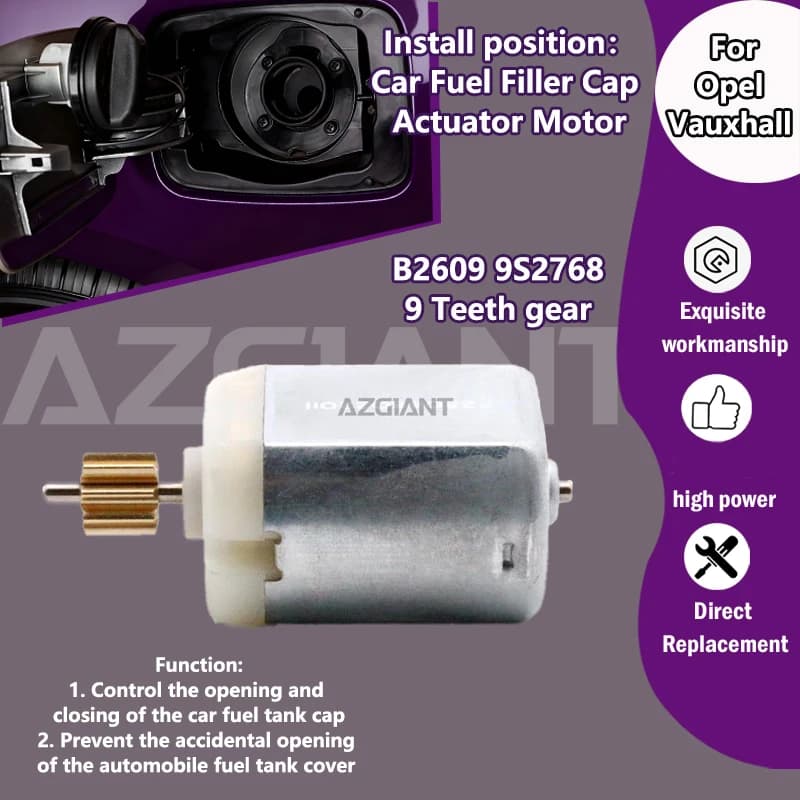 B2609 9S2768 Car Fuel Filler Cap motor For Opel/Vauxhall Astra H/Zafira B/Vectra C/Corsa D Unable to lock kit
