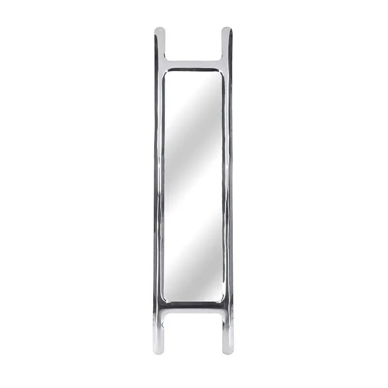 Artistic floor mirror, clothing store retro Nordic home stainless steel full body fitting mirror decoration