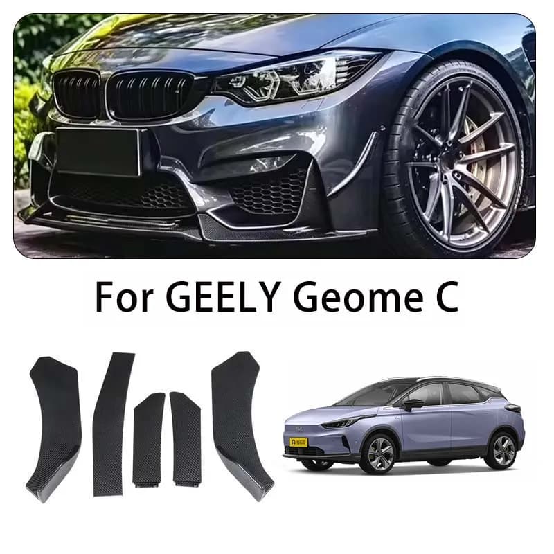 For GEELY Geome C body kits 5-Segment Adjustable Front Bumper Lip Splitter Body Kit