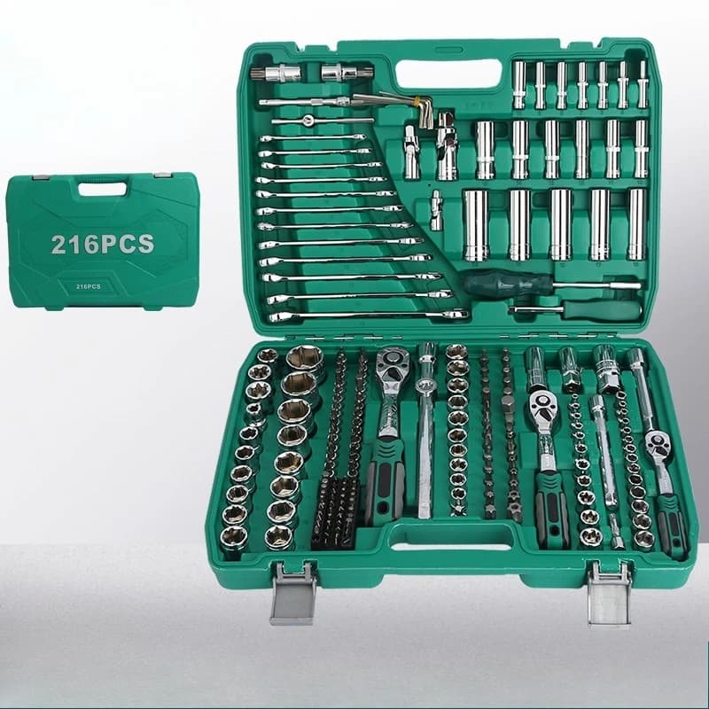 Manufacturer vertically arranges 216 pieces of car maintenance kit tools, repair tools, car maintenance kit sets