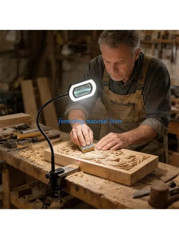 Y5GD Square LED Touch Enlarger with Full Resolution View Bright LED Light for Shadowy Reading Crafts Modifiable Corner