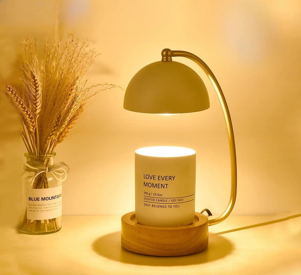 Adjustable Aroma Wax Melter Lamp Remote Control Candle Warmer for Home Fragrance