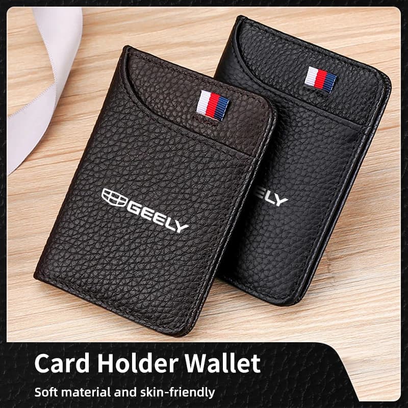 Super Slim Soft Wallet Credit Card Holder Wallets Thin Small Short Wallets For Geely GT GC9 Emgrand X7 EC7 Atlas Boyue GC6 Parts