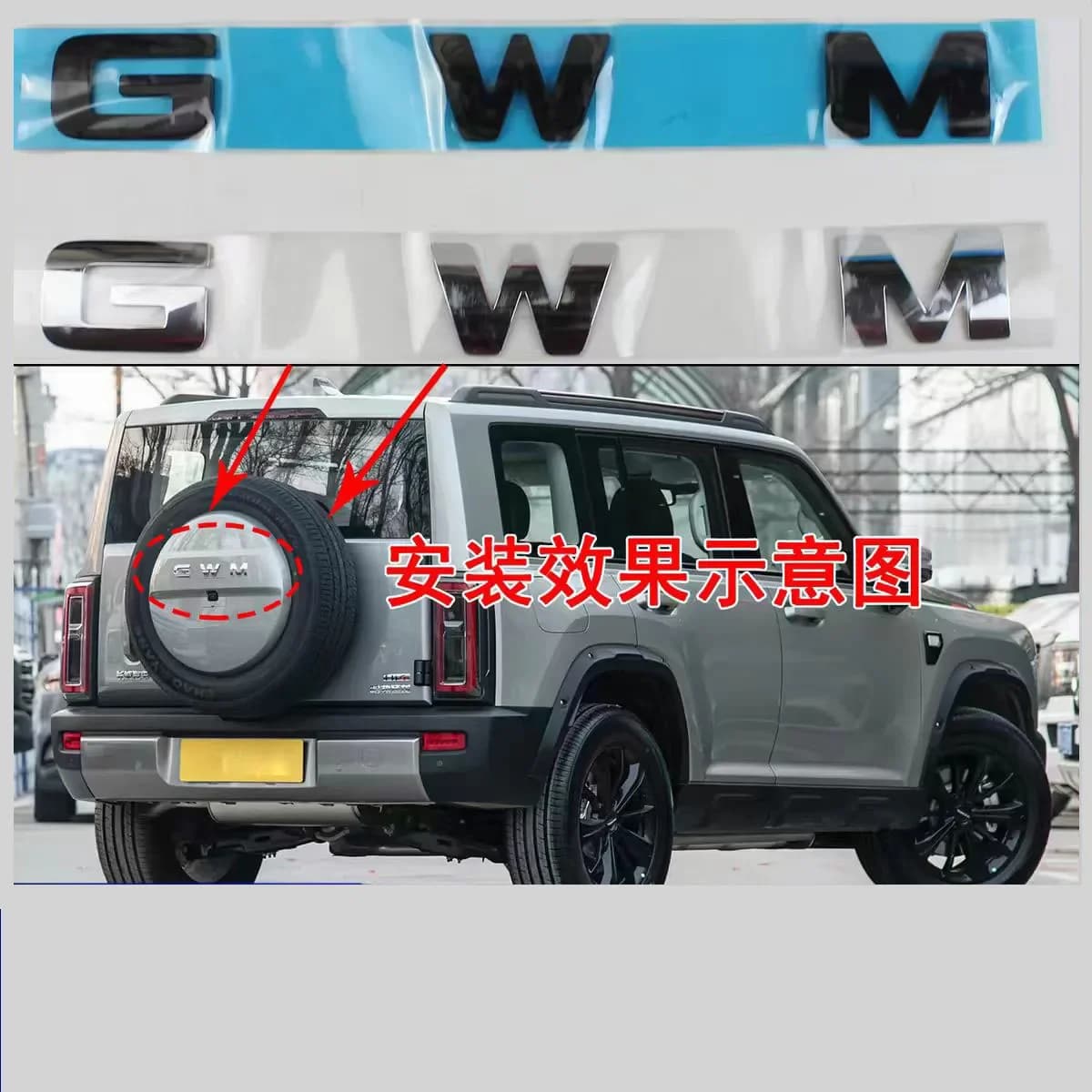 GWM HAVAL H6 DARGO TANK 300/500  REAR LOGO GWM