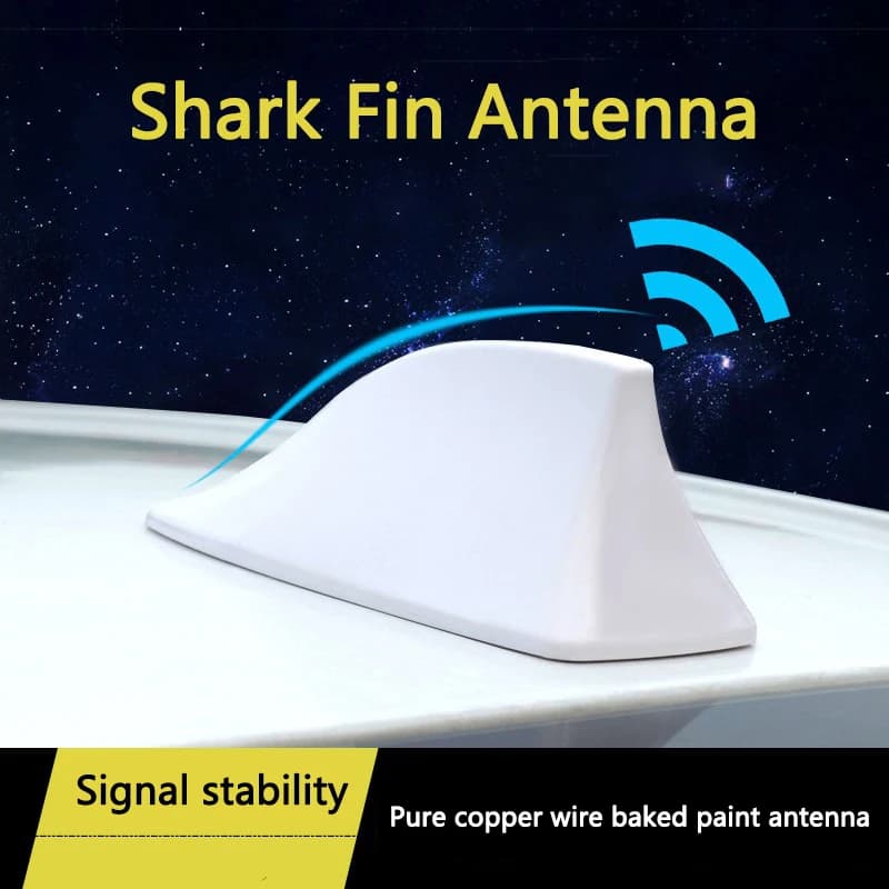 Universal Decor Car Shark Fin Antenna Auto Roof Radio Signal Antenna Waterproof Signal Stability Auto Decor Accessories sticker