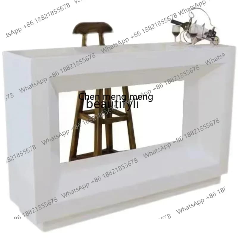 D176  Paint bar counter household Nordic modern partition entrance Japanese frame rock slab table
