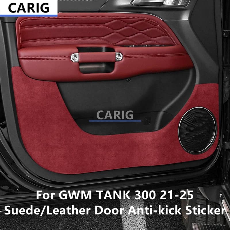 For GWM TANK 300 21-25 Suede/Leather Door Anti-kick Sticker Modified Car Interior Protection Modification Accessories Refit