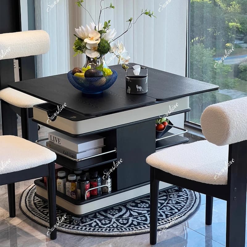 Movable coffee table, living room lift home, sofa small apartment, foldable solid wood