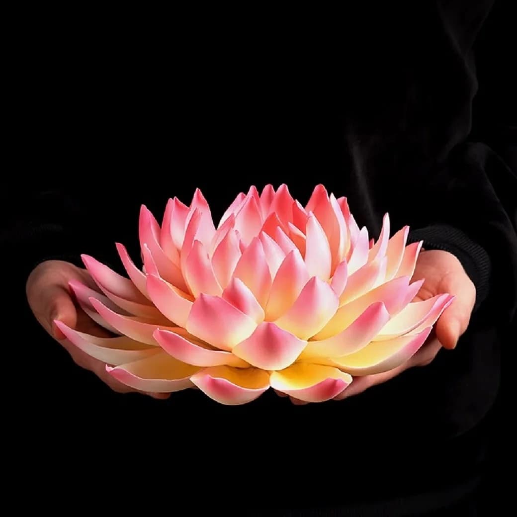 Ceramic Lotus Ornament, New Chinese Lotus Zen Home Decor, Buddhist Hall Decoration Crafts
