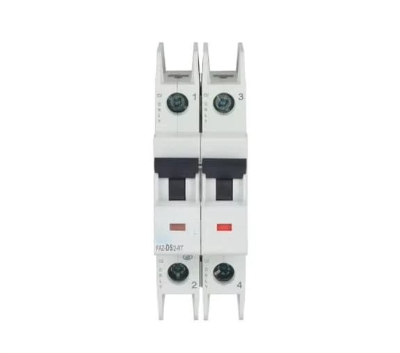 FAZ‑D5/2‑AS Miniature Circuit Breaker MCB, 5A 2P 240V D Curve, CE CCC ISO Certified for Industrial Power Distribution System