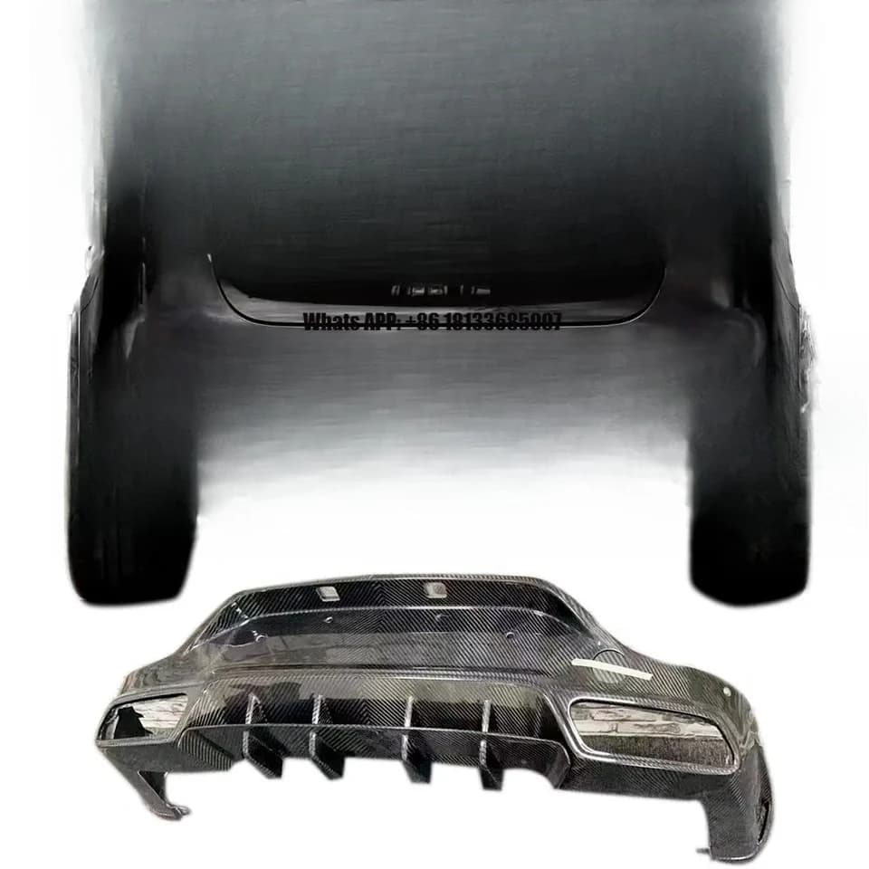 Real Carbon Fiber Rear Bumper Lip Auto Body Part for Mercedes BENZ GLC43 Coupe Carbon Fiber Rear Lip Car Bumper Part