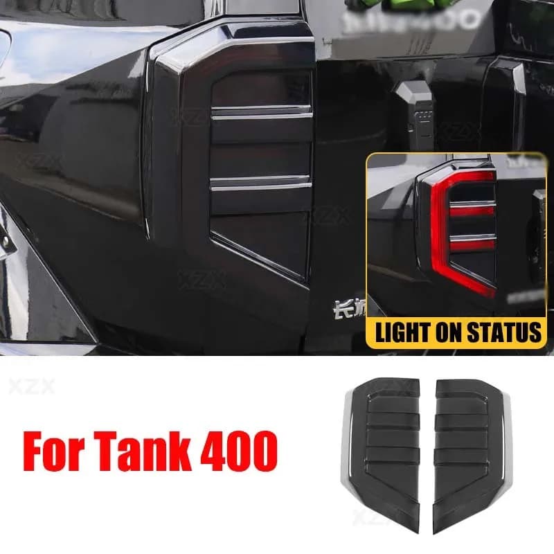 For Great Wall Tank 400 Smoked Black Car Tail Light Protective Shell GWM TANK 400 Tail Light Cover Protective Accessories
