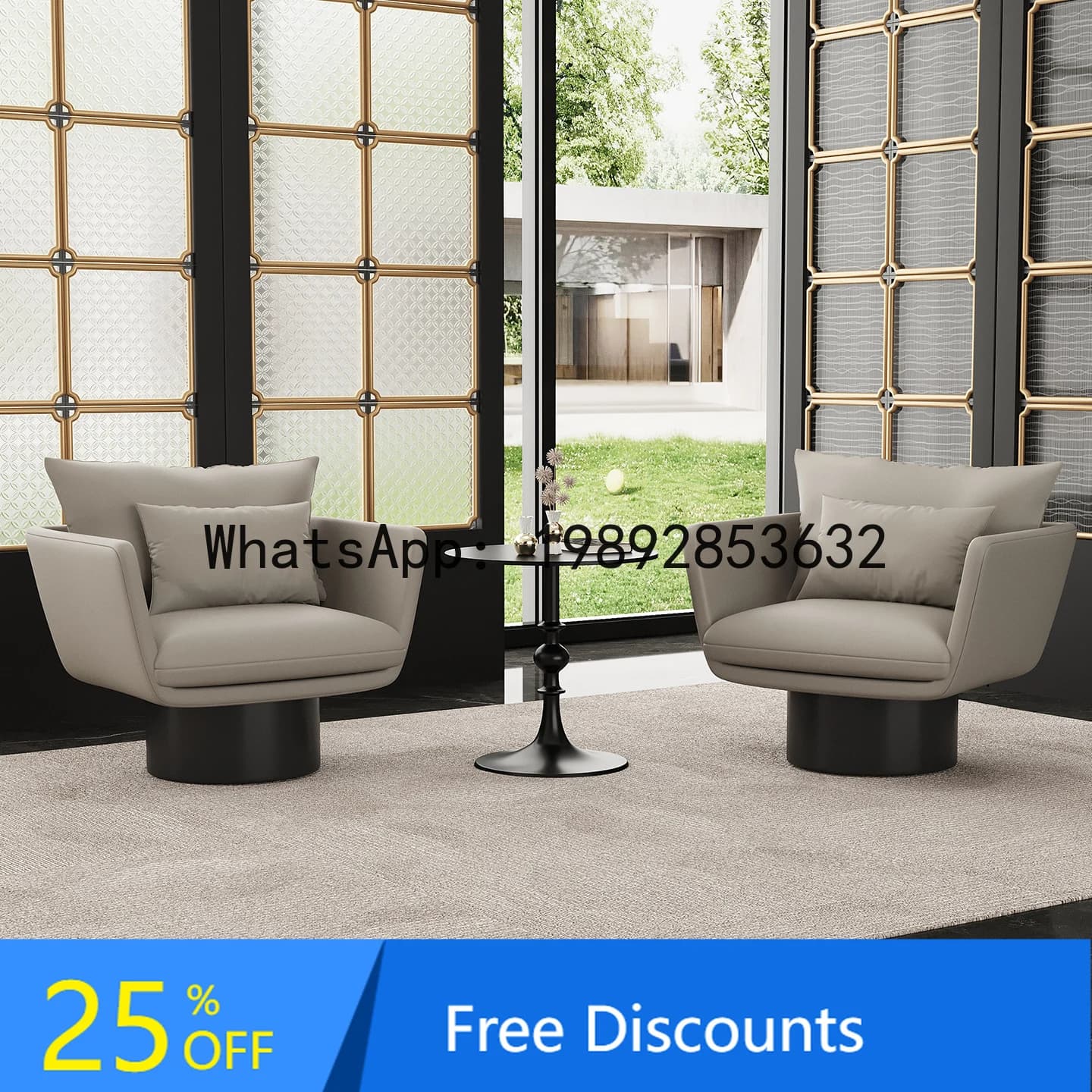 YFY Light Luxury Sofa Chair Modern Office Meeting Room Reception VIP Reception Business Italian Style Single Seat