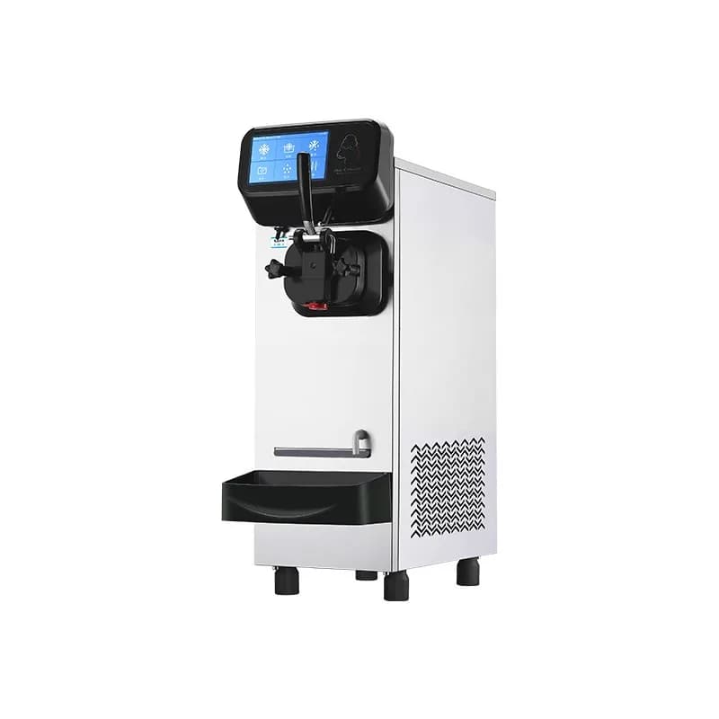 Small desktop automatic ice cream machine touch screen mini sundae ice cream machine