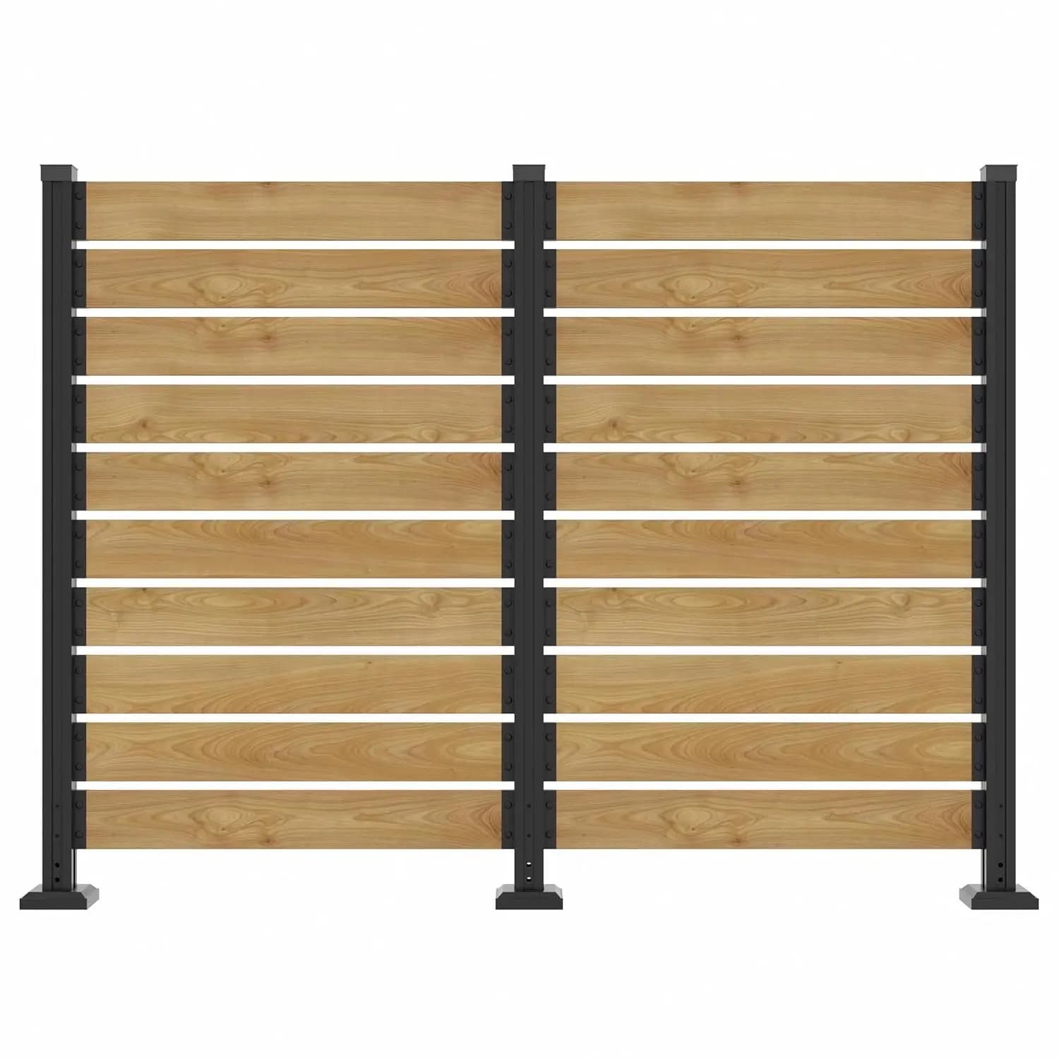 60''H x 78''W Outdoor No Dig Cedar Wood Fence Privacy Screen