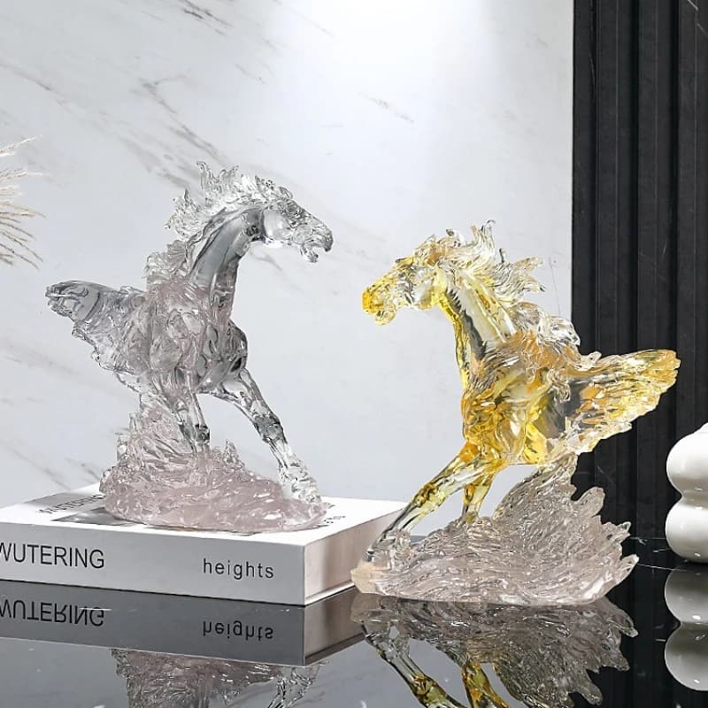 Half Horse Handicrafts, Artificial Animal Sculptures, Transparent Statue Decorations, Sculptures for Home Decoration