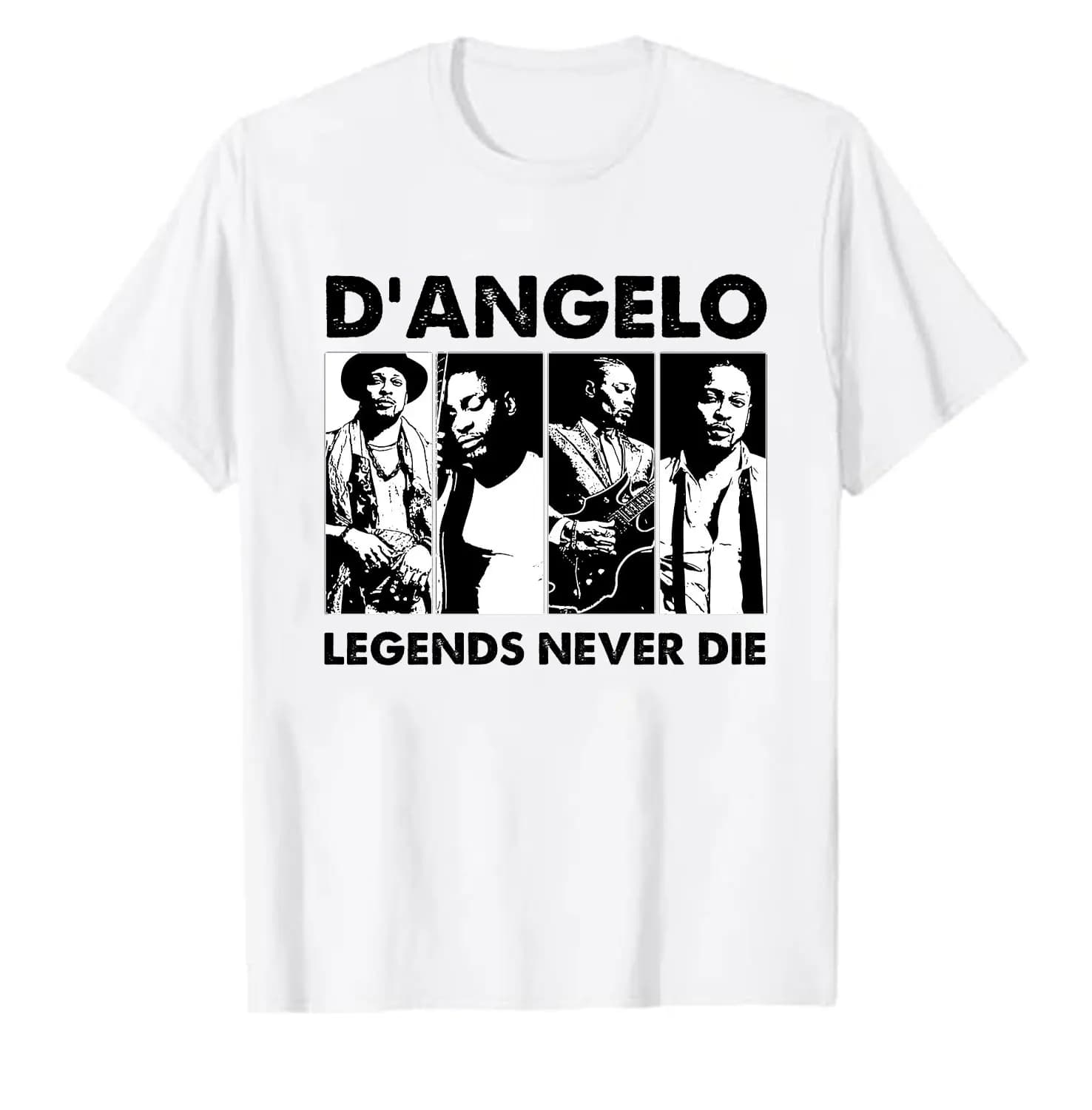 RIP Legend D'angelo All Album T Shirt Design Brown Sugar Tour Concert Merch Retro Rap Tee 90s Rnb 2000's Music Cotton T-shirts