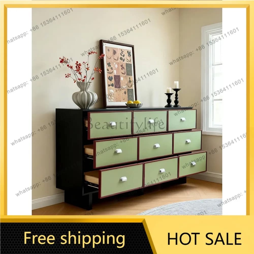 LD Bauhaus chest six modern minimalist dopamine contrasting color side cabinet