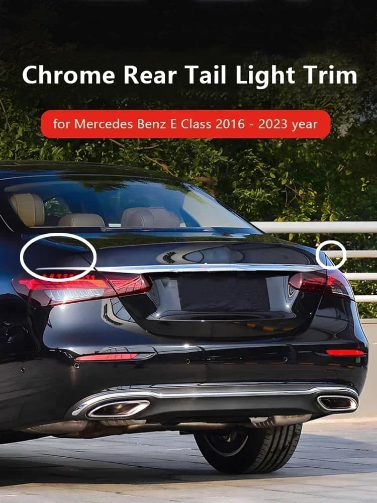 Car Chrome Rear Taillight Decor Sticker Trim Cover For Mercedes Benz E-Class W213 E260L 2016 2019 2021 2023 Exterior Accessories