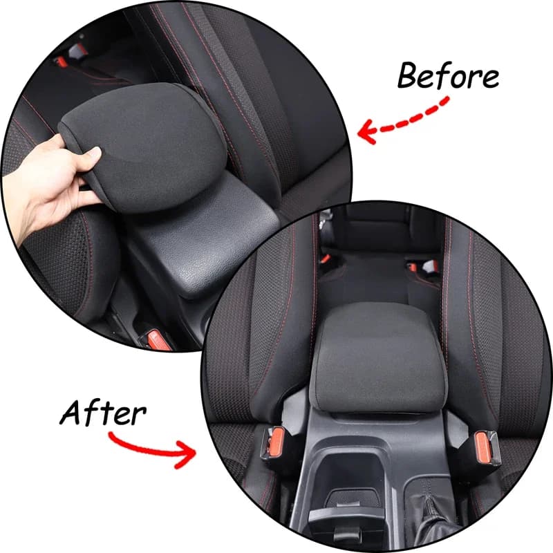 For Subaru WRX 2021-2023 Car Central Armrest Box Cover Leather/cloth Interior Accessories 1 Pcs