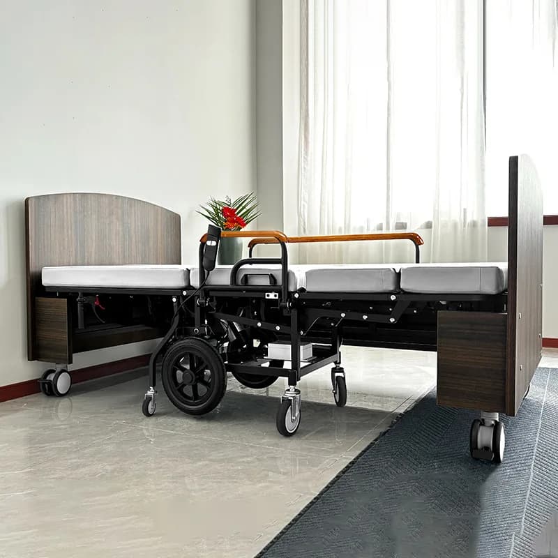 Multifunctional elderly home separation electric bed wheelchair