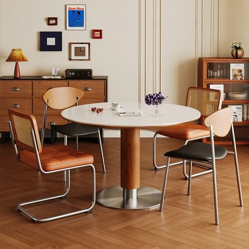 Living Room Space Saving Dining Table Wood Round Chairs Salon Dining Table Modern Corner Mesas De Comedor Living Room Furniture