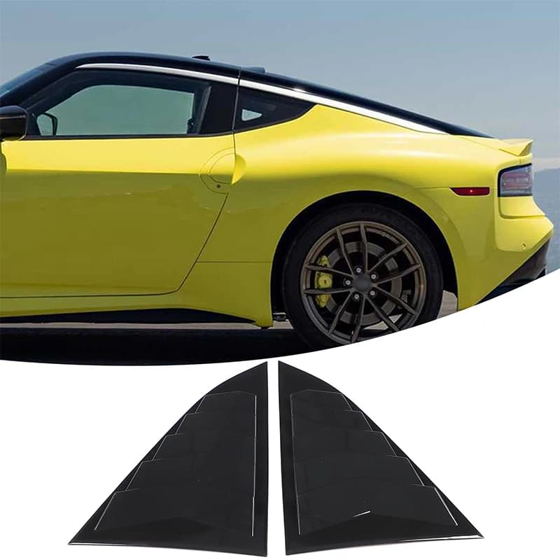 For 2021-2025 Nissan Z RZ34 400Z Fairlady Z ABS Black Car Rear Window Triangle Exterior Shutter Deflector Decoration Accessrorie