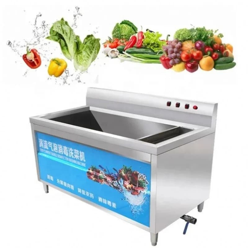 Commercial Restaurant Carrot Cassava Fruit Vegetable Vortex Bubble Washer Vegetable Washing Machine