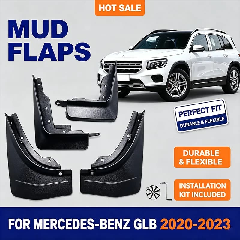 For Benz GLB 2020-2023 4PCS Mud Flaps Splash Guards Front Rear Wheel Fender Mudguards Car Exterior Protection Accessories