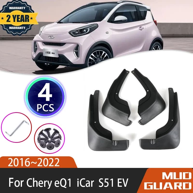 Car Mudguards For Chery eQ1 iCar S51 EV 2016~2022 2018 2019 2020 2021 Car Mud Flaps Guard Splash Flap Fenders Auto Accessories