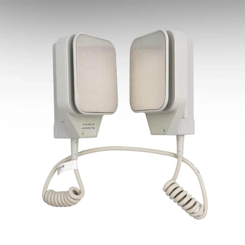 Defibrillator monitor original electrode plate 8000  1010  01, handle 1001 0150  01 professional accessory